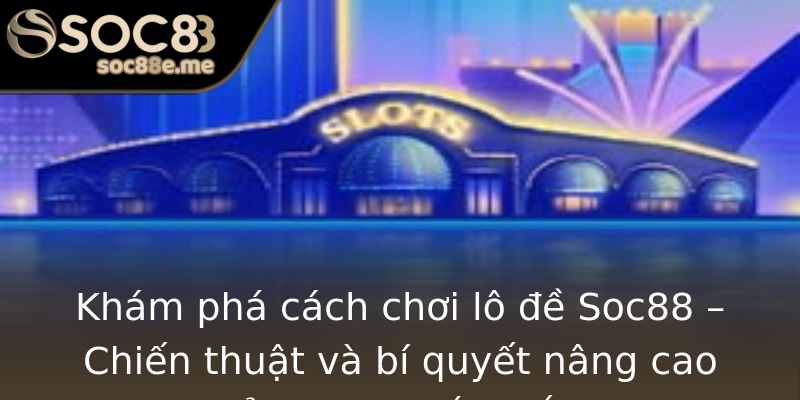 Khám phá cách chơi lô đề Soc88 – Chiến thuật và bí quyết nâng cao khả năng chiến thắng Khám phá cách chơi lô đề Soc88 – Chiến thuật và bí quyết nâng cao khả năng chiến thắng