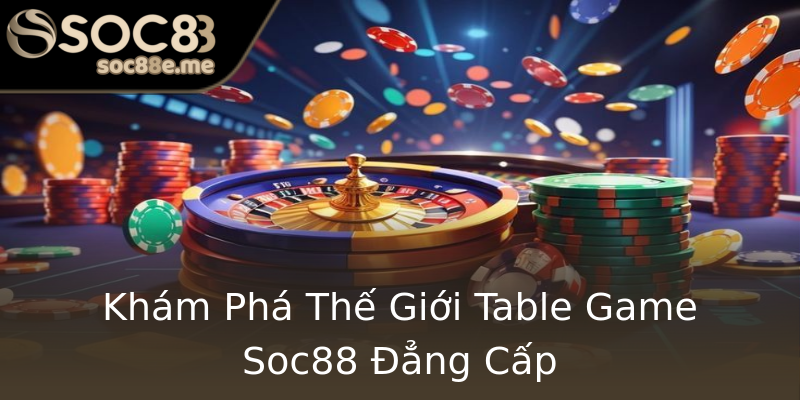 Khám Phá Thế Giới Table Game Soc88 Đẳng Cấp Khám Phá Thế Giới Table Game Soc88 Đẳng Cấp